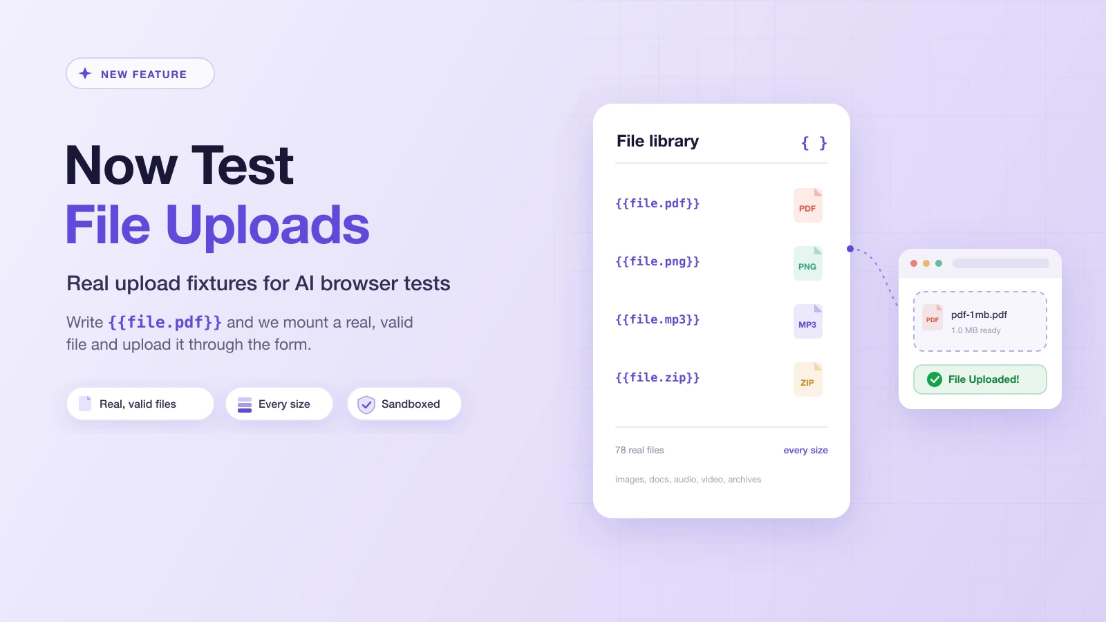 Test File Uploads with Real Files