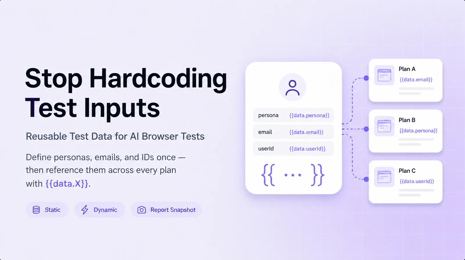 Stop Hardcoding Test Inputs: Reusable Test Data for AI Browser Tests